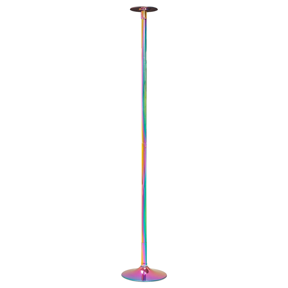 justerbar dansstång regnbågskrom roterande funktion portabel stång träning hemma pole dance utrustning stabil konstruktion 250 kg kapacitet nybörjare proffs sensuell träning enkel montering