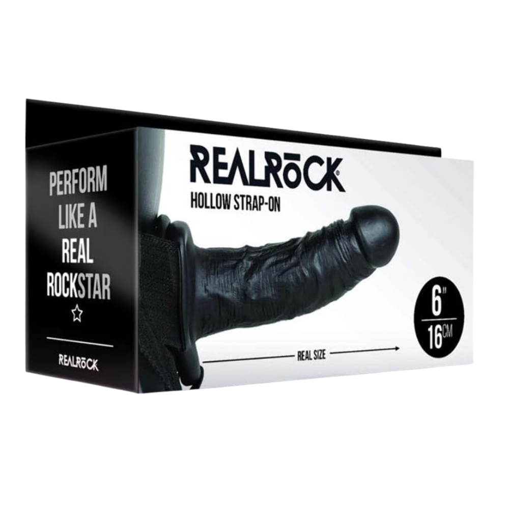 Vibrating Hollow Strap-on 6"