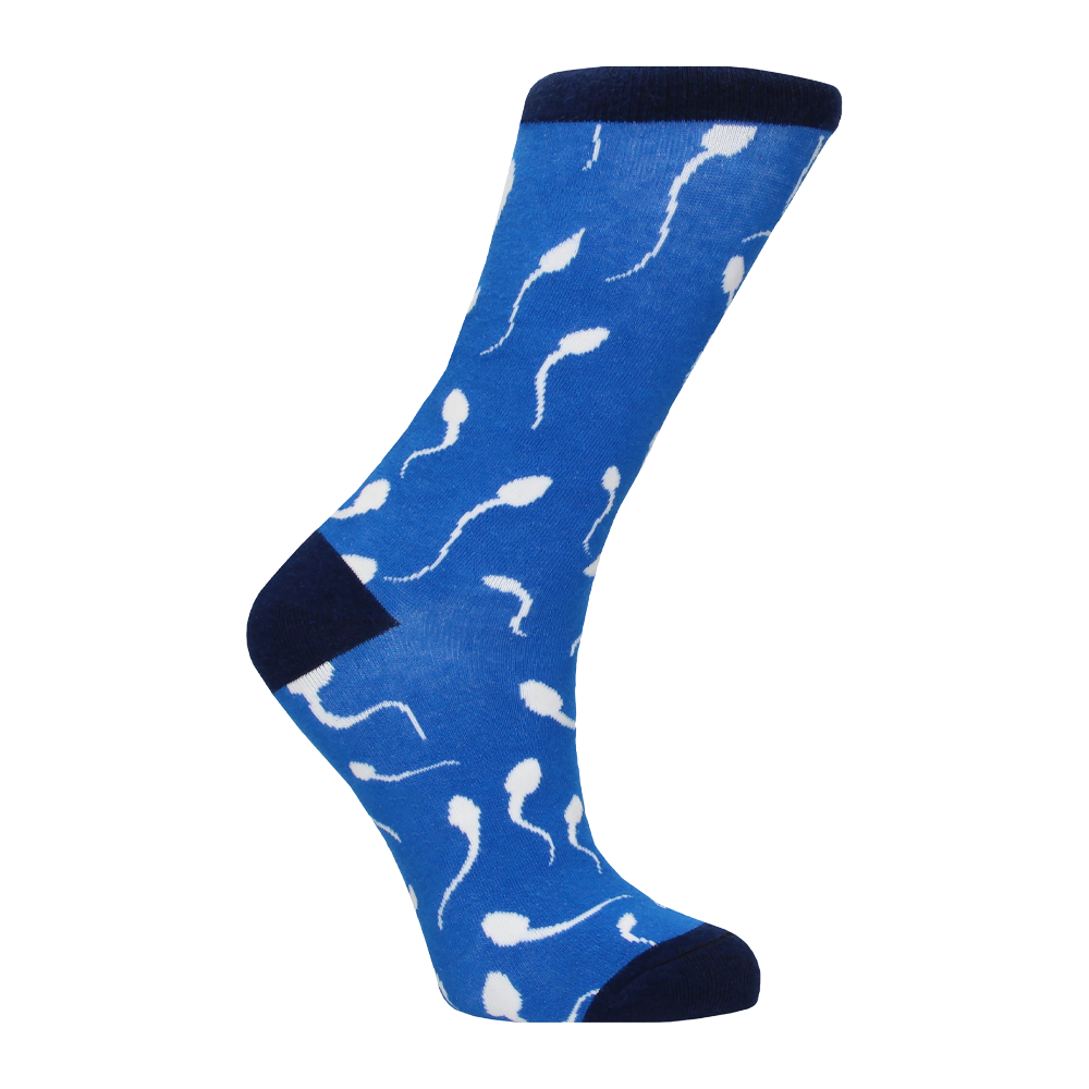 strumpor spermiedesign färgglad humor stretchig bomull bekväm unisex rolig accessoar skämtpresent lekfull motiv textil vardagsplagg mjuk passform kreativ stil originell outfit detalj