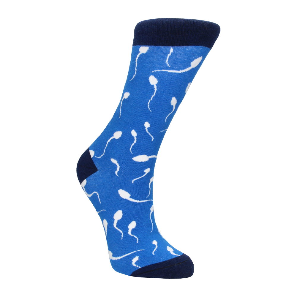 strumpor spermiedesign färgglad humor stretchig bomull bekväm unisex rolig accessoar skämtpresent lekfull motiv textil vardagsplagg mjuk passform kreativ stil originell outfit detalj