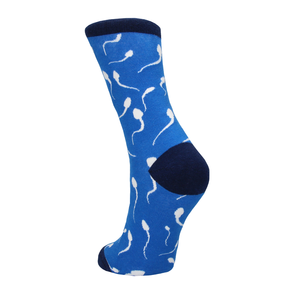 strumpor spermiedesign färgglad humor stretchig bomull bekväm unisex rolig accessoar skämtpresent lekfull motiv textil vardagsplagg mjuk passform kreativ stil originell outfit detalj