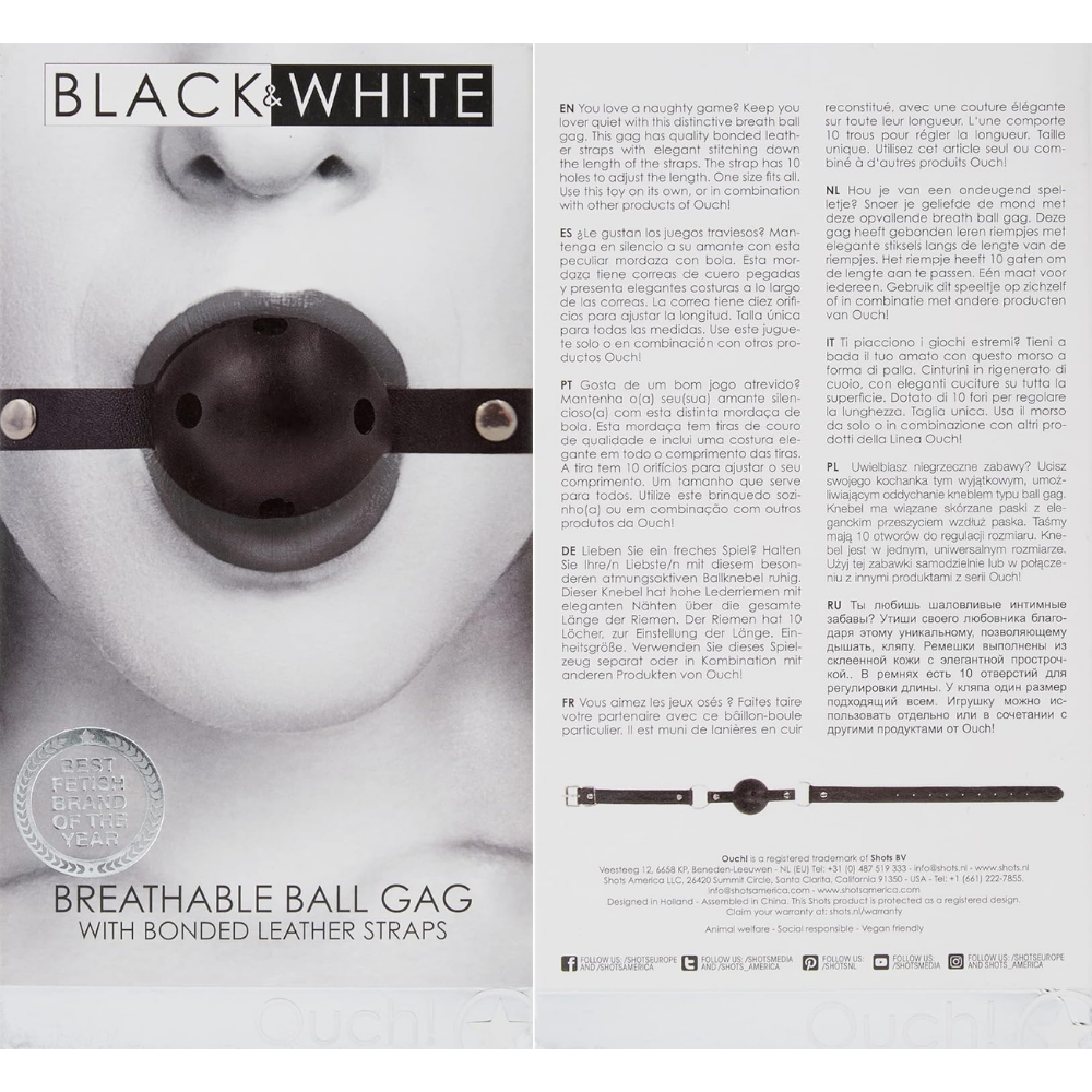 Black & White - Breathable Ball Gag