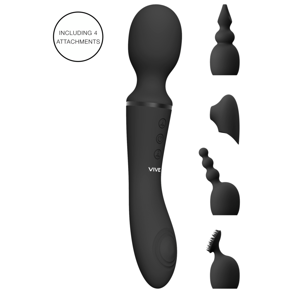 wand vibrator g-punktsstimulator dubbelmotor vattentålig uppladdningsbar lufttrycksmassage unisex sexleksak kroppsvänlig silikon flera tillbehör pulsator djup stimulans klitorisstimulerande mångsidig sexleksaksset