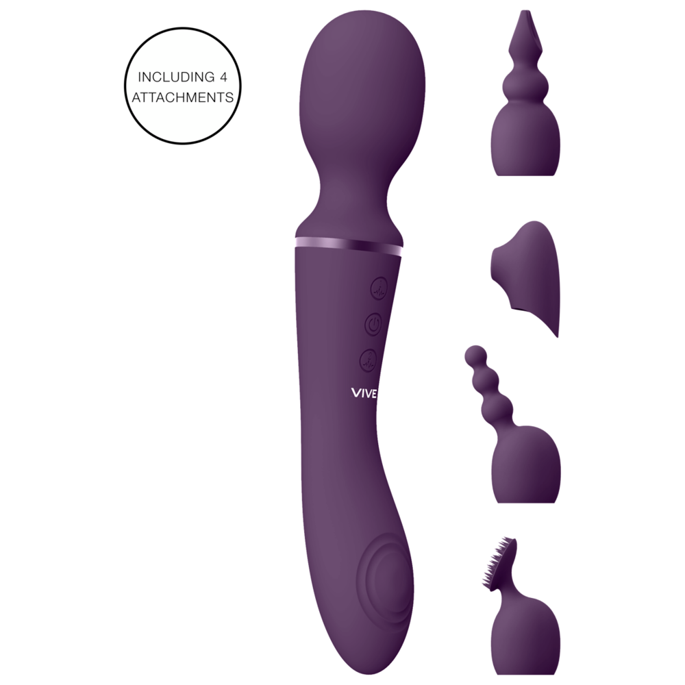 wand vibrator g-punktsstimulator dubbelmotor vattentålig uppladdningsbar lufttrycksmassage unisex sexleksak kroppsvänlig silikon flera tillbehör pulsator djup stimulans klitorisstimulerande mångsidig sexleksaksset