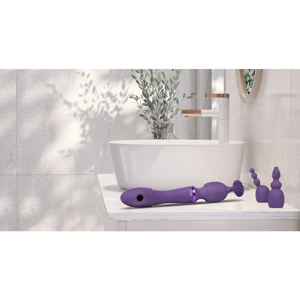 wand vibrator g-punktsstimulator dubbelmotor vattentålig uppladdningsbar lufttrycksmassage unisex sexleksak kroppsvänlig silikon flera tillbehör pulsator djup stimulans klitorisstimulerande mångsidig sexleksaksset