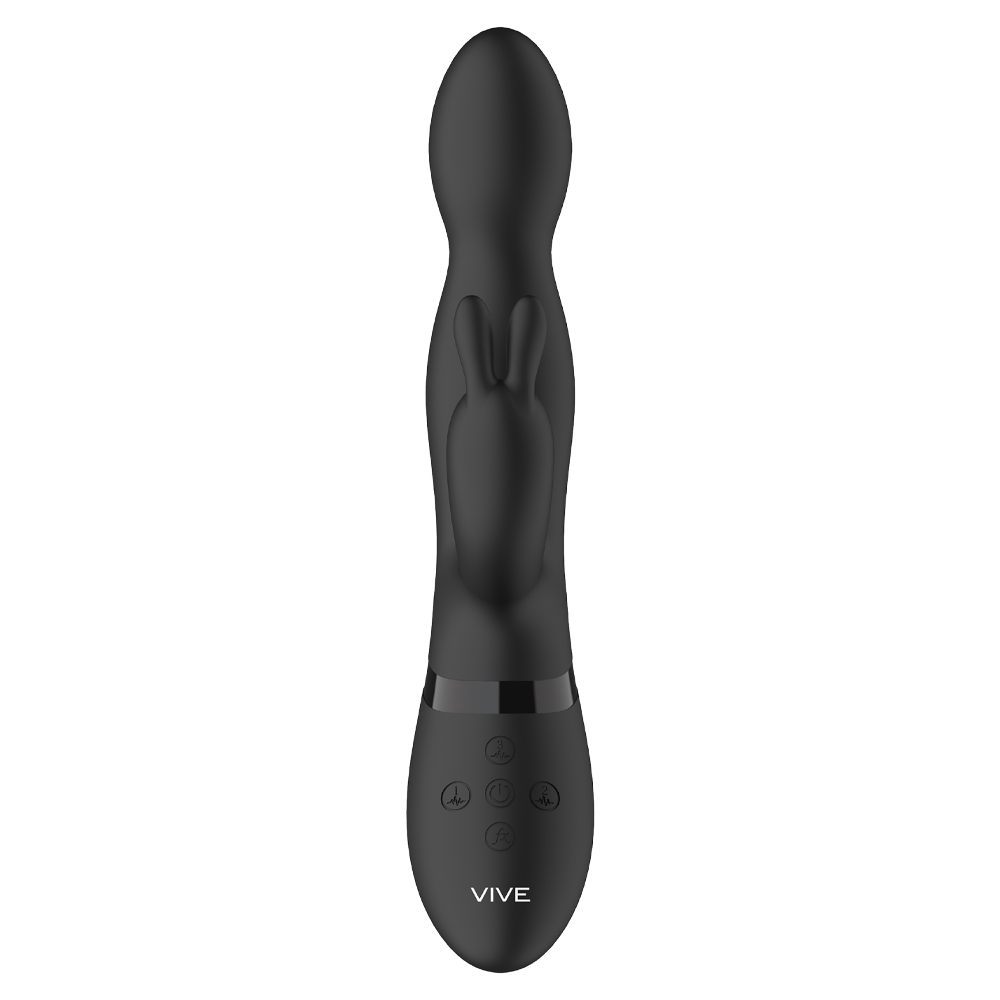 rabbitvibrator trippelmotor roterande skaft klimaxfunktion kittlande öron silikonyta kroppsvänlig vattentät uppladdningsbar stark vibration multifunktionell smidig kontrollpanel sexleksak massagefunktion sexleksaksdesign