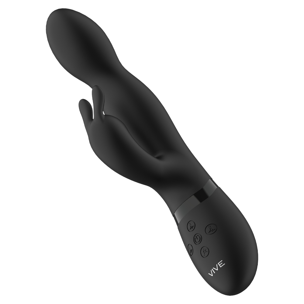 rabbitvibrator trippelmotor roterande skaft klimaxfunktion kittlande öron silikonyta kroppsvänlig vattentät uppladdningsbar stark vibration multifunktionell smidig kontrollpanel sexleksak massagefunktion sexleksaksdesign