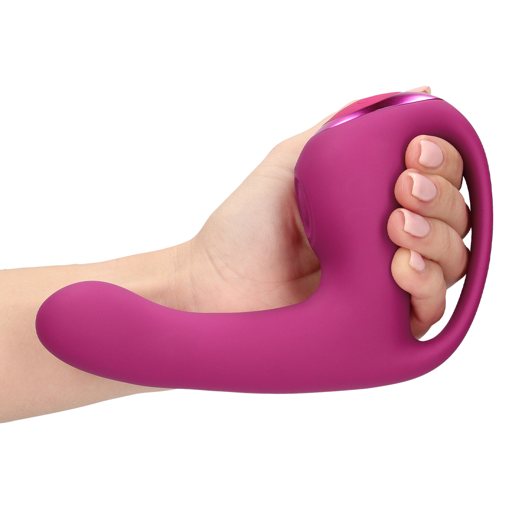 vickande stav trummande klitorisstimulans ergonomiskt grepp rabbitvibrator tre motorer klimaxknapp stänksäker uppladdningsbar tillgänglig design rytmisk massage multifunktionell sexleksak kroppsvänlig silikon