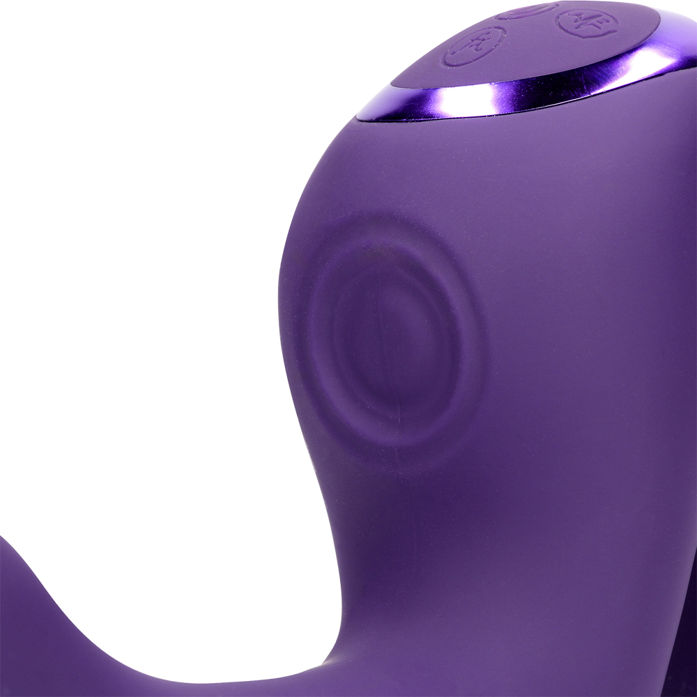 vickande stav trummande klitorisstimulans ergonomiskt grepp rabbitvibrator tre motorer klimaxknapp stänksäker uppladdningsbar tillgänglig design rytmisk massage multifunktionell sexleksak kroppsvänlig silikon