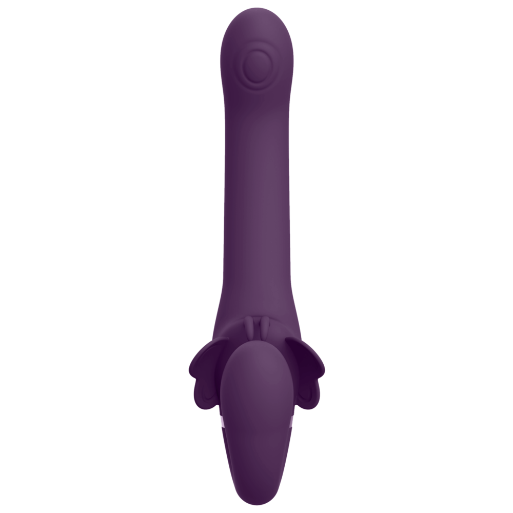 selefri strap-on trippelstimulans fjärilsdesign klimaxknapp tre motorer individuell kontroll vattentät uppladdningsbar parleksak ergonomisk form silikon vibrator klitorisstimulans analfunktion sexleksak