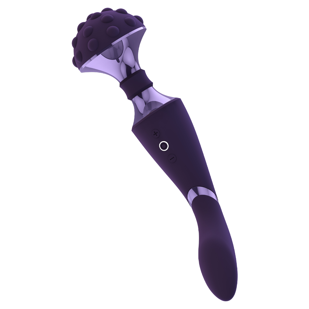 dubbelsidig wand vibrator g-punktstimulator klitorisstav massagefunktion två motorer stänktålig uppladdningsbar silikonyta kroppsvänlig design multifunktionell sexleksak rytmisk stimulans ergonomisk