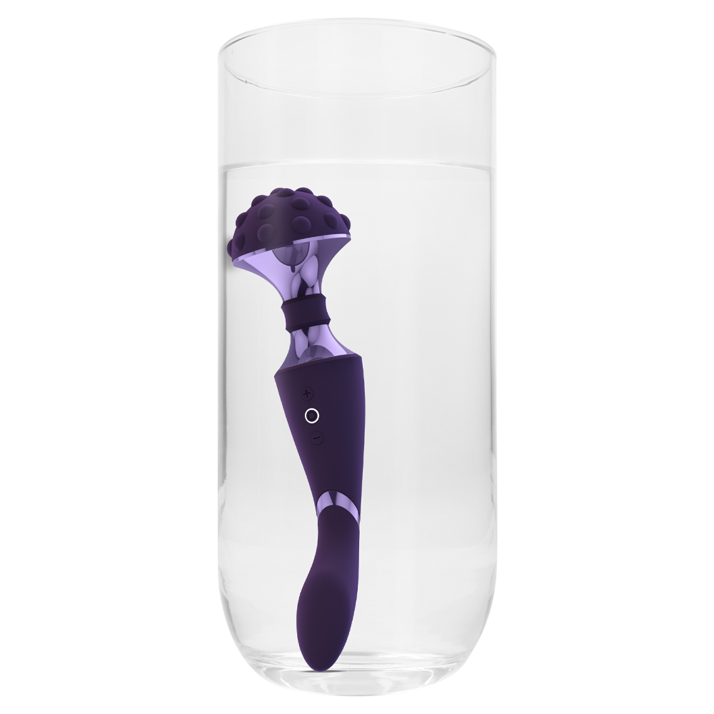 dubbelsidig wand vibrator g-punktstimulator klitorisstav massagefunktion två motorer stänktålig uppladdningsbar silikonyta kroppsvänlig design multifunktionell sexleksak rytmisk stimulans ergonomisk