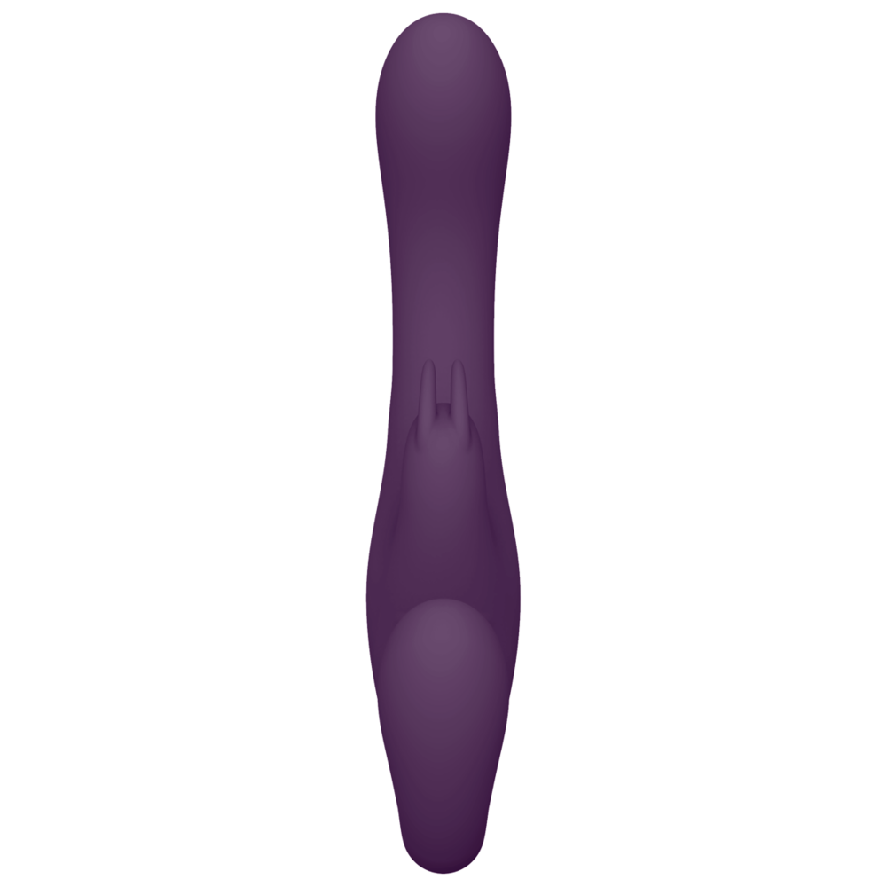 strapless rabbit vibrator tre motorer klimaxfunktion silikonyta vattentät uppladdningsbar delad njutning klitorisstimulans g-punkt penetration dubbelstimulans ergonomisk design parleksak kroppsvänlig sexleksak
