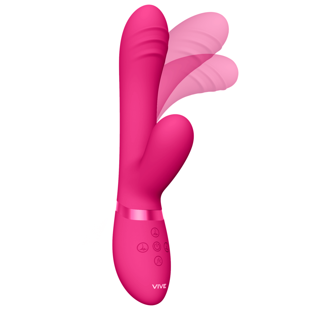 vickande stav rabbitvibrator trummande klitorisstimulans tre motorer klimaxfunktion silikonyta kroppsvänlig ergonomisk uppladdningsbar vattentät djup stimulans rytmisk vibration sexleksak teknologi