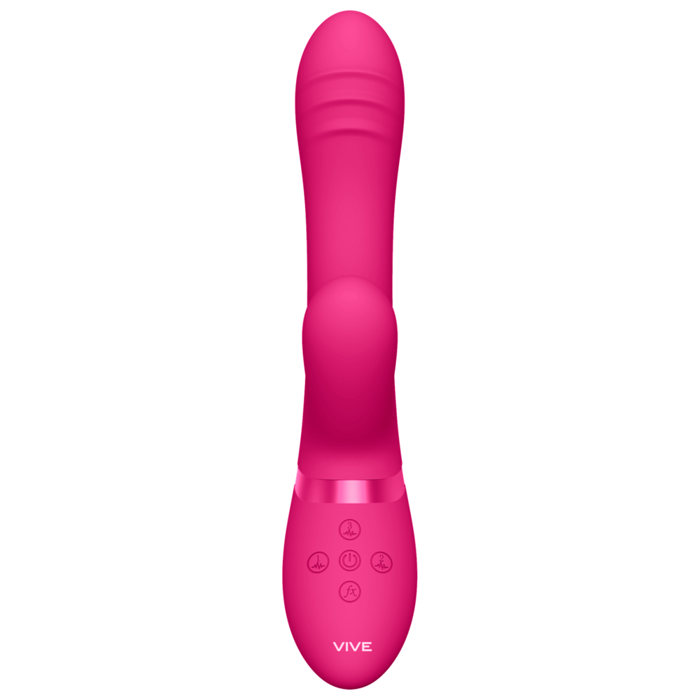 vickande stav rabbitvibrator trummande klitorisstimulans tre motorer klimaxfunktion silikonyta kroppsvänlig ergonomisk uppladdningsbar vattentät djup stimulans rytmisk vibration sexleksak teknologi