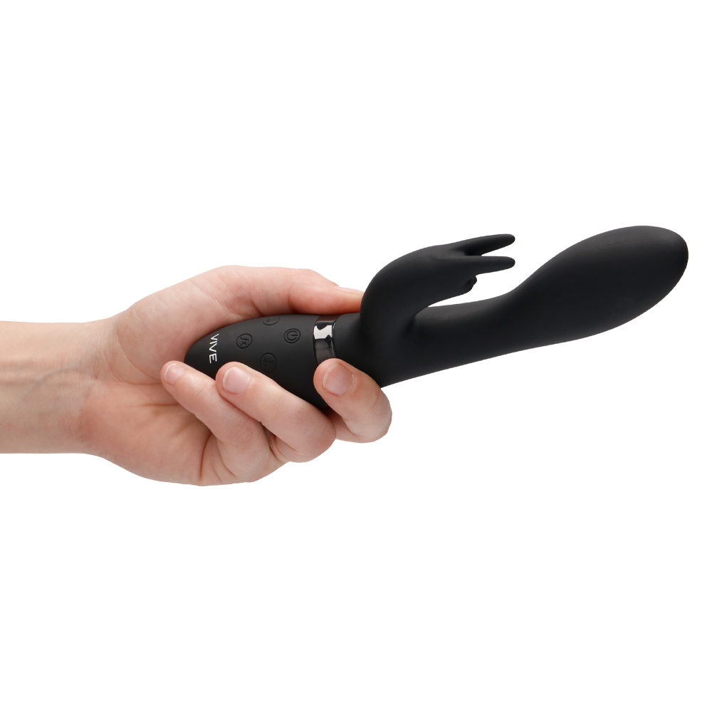 rabbitvibrator dubbelmotor klitorisstimulans öronformad stav klimaxfunktion silikonyta ergonomisk design kroppsvänlig vattentät uppladdningsbar kraftfull vibration rytmisk stimulans sexleksak sexleksaksdesign