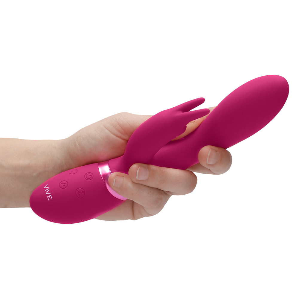 rabbitvibrator dubbelmotor klitorisstimulans öronformad stav klimaxfunktion silikonyta ergonomisk design kroppsvänlig vattentät uppladdningsbar kraftfull vibration rytmisk stimulans sexleksak sexleksaksdesign