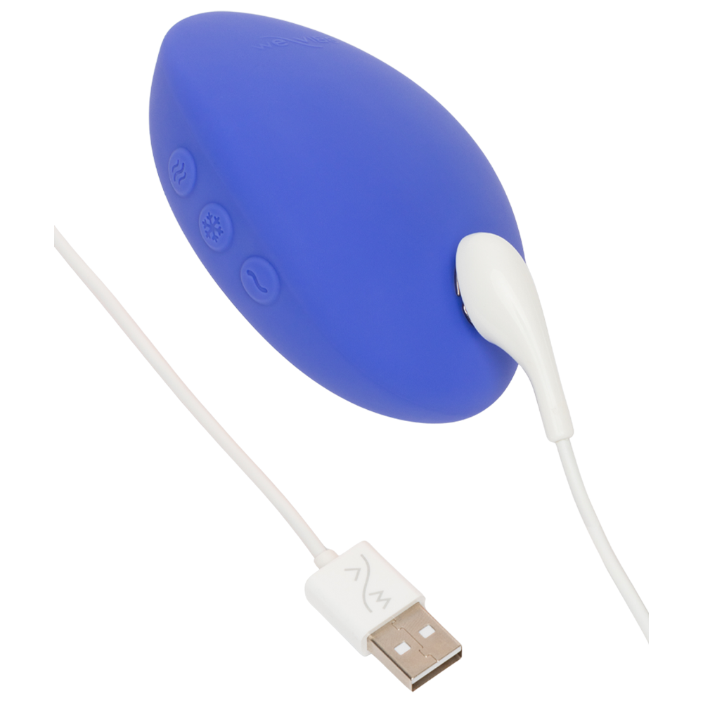 lay-on vibrator we vibe värme kyla temperaturlek silikon ergonomisk tyst vattentät uppladdningsbar tre vibrationslägen sensuell stimulans hudvänlig sexleksak solo par