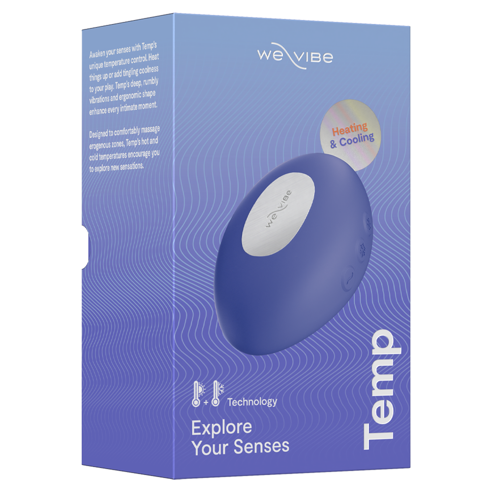 lay-on vibrator we vibe värme kyla temperaturlek silikon ergonomisk tyst vattentät uppladdningsbar tre vibrationslägen sensuell stimulans hudvänlig sexleksak solo par