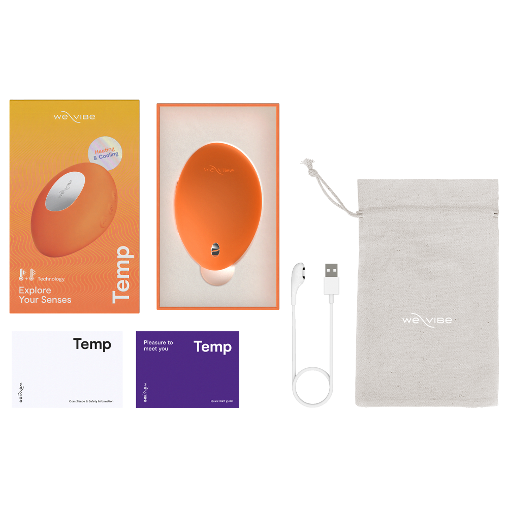 lay-on vibrator we vibe värme kyla temperaturlek silikon ergonomisk tyst vattentät uppladdningsbar tre vibrationslägen sensuell stimulans hudvänlig sexleksak solo par