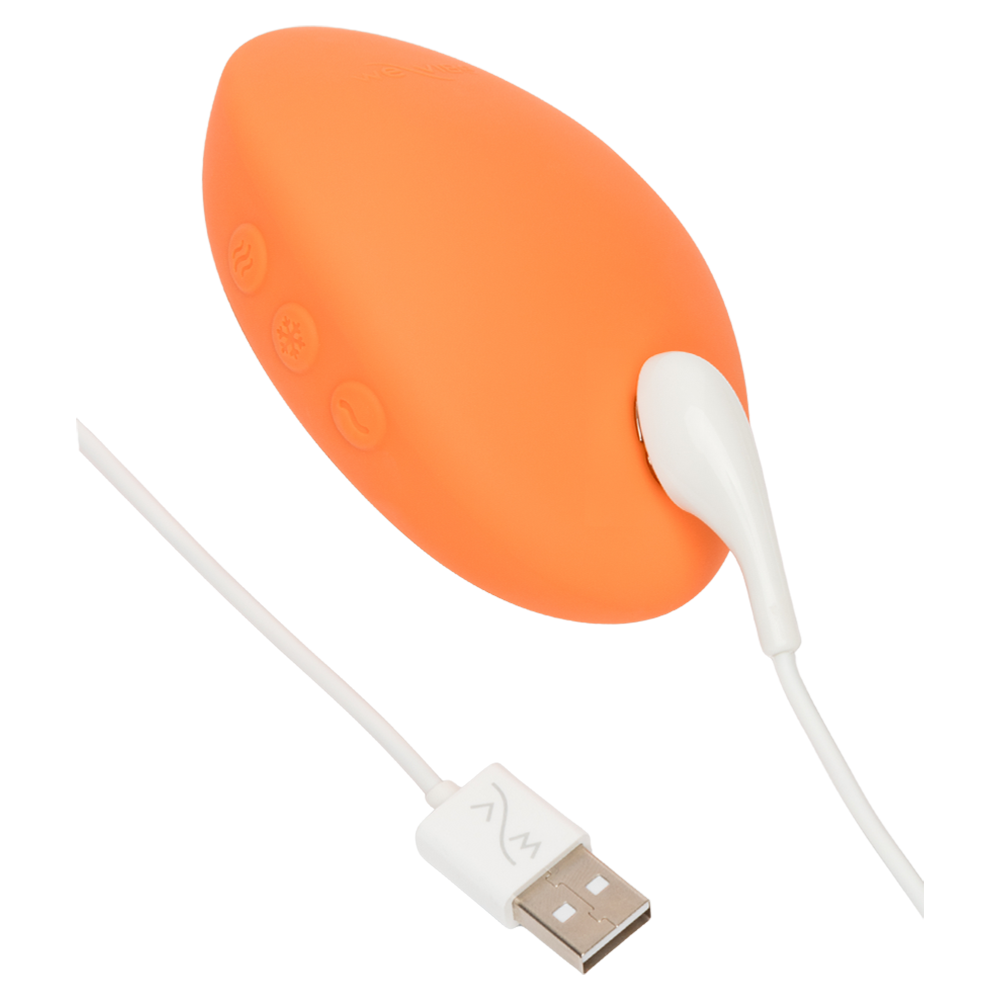 lay-on vibrator we vibe värme kyla temperaturlek silikon ergonomisk tyst vattentät uppladdningsbar tre vibrationslägen sensuell stimulans hudvänlig sexleksak solo par