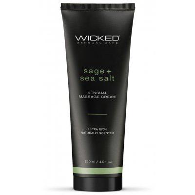 Sage + Sea Salt Sensual Massage Cream 120ml-Wicked Sensual Care-