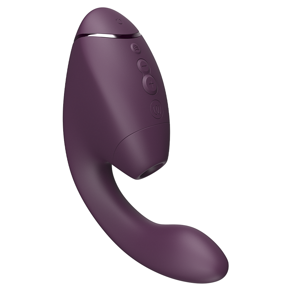 womanizer next duo dubbelstimulator klitorisstimulator g punkt vibrator 3d pleasure air teknologi tyst kraftfull vattentät uppladdningsbar silikon kroppssäker njutning sexleksak