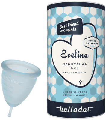 Belladot Evelina menskopp istället för tampong binda mensskydd small medium