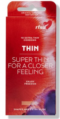 RFSU Thin extra tunn tunnare latex genomskinlig transparent kondom