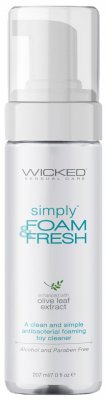 Wicked Sensual Care Simply Foam & Fresh 207ml skum rengöring för sex intim leksaker god svag behaglig doft